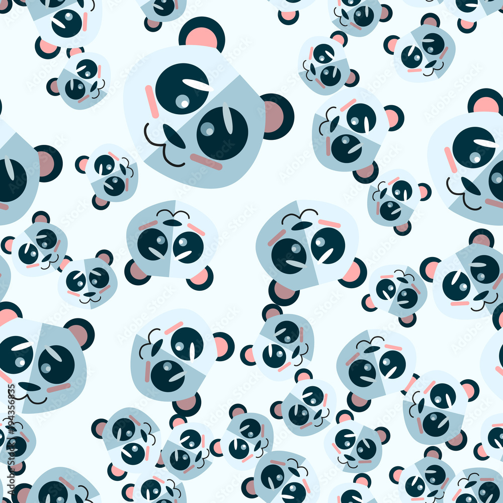 Cute Panda Seamless Pattern Background, Cartoon Panda Bears Vector  illustration, Creative kids for fabric, wrapping, textile, wallpaper,  apparel. 7888285 Vector Art at Vecteezy