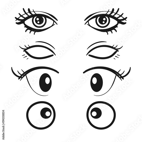 Eyes Set Vector Illustration
