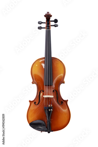 Violin isolated on white background, a symbol of classical music