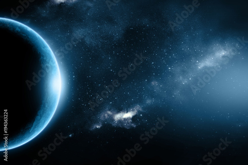Abstract outer earth space nebula
