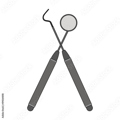 Dental tools symbol vector illustration graphic design