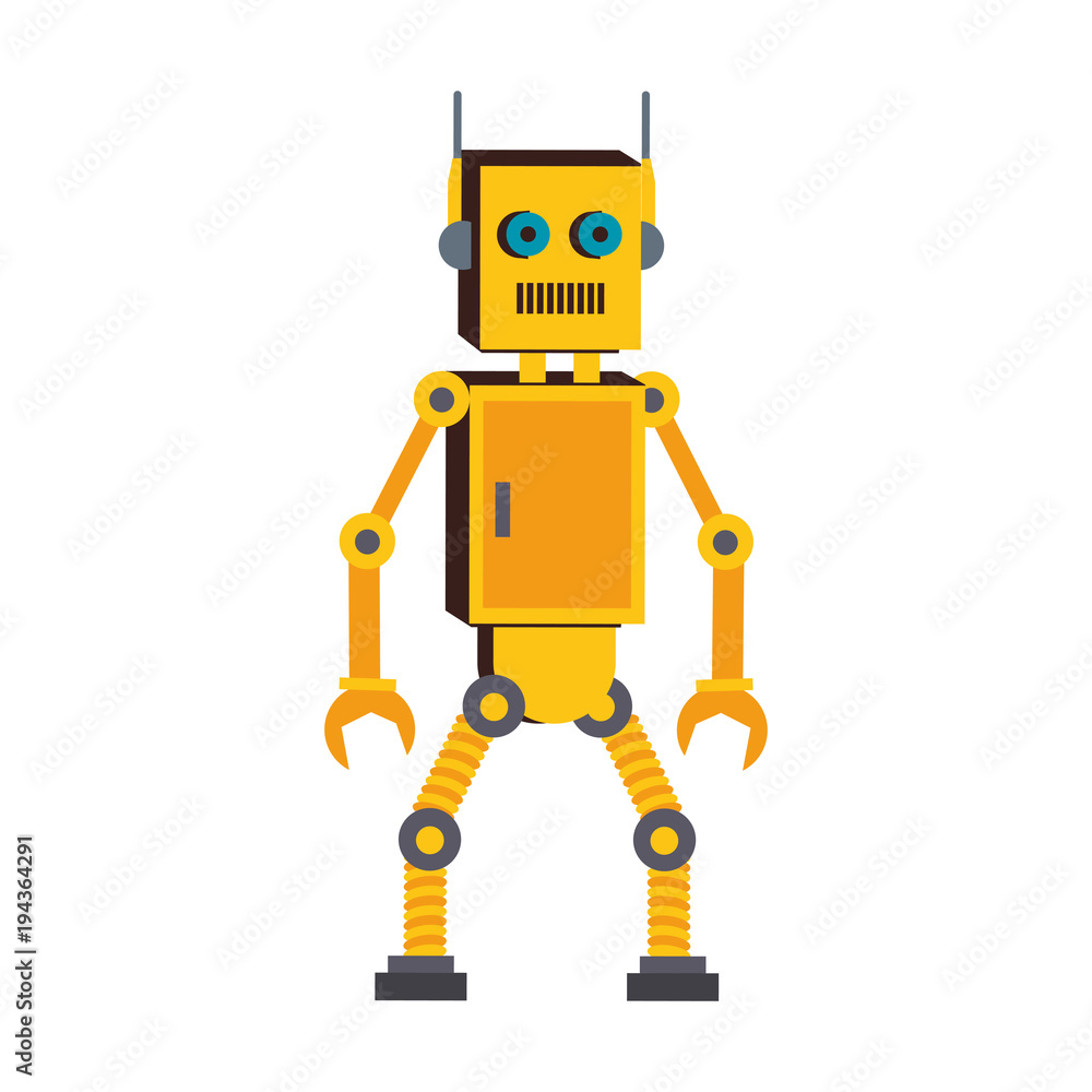 Vecteur Stock Funny robot cartoon vector illustration graphic design |  Adobe Stock