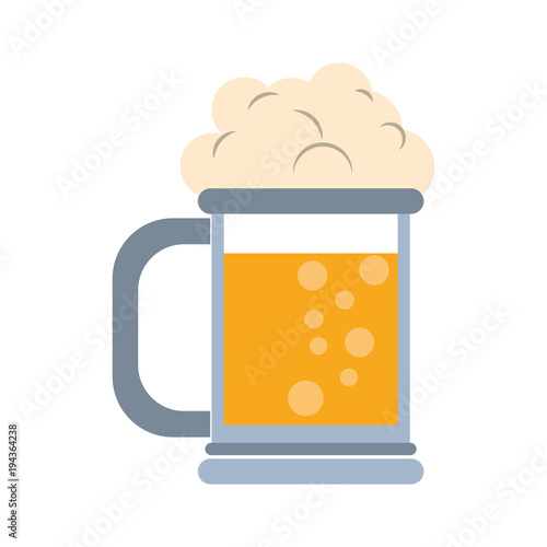 Beer glass cup vector illustration graphic design