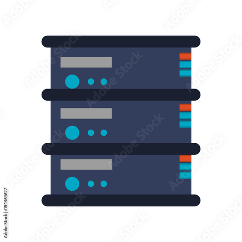 Servers database technology vector illustration graphic design