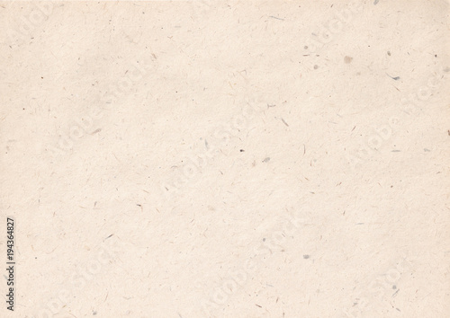 texture of light kraft paper sheet with soft dark brown grain shavings