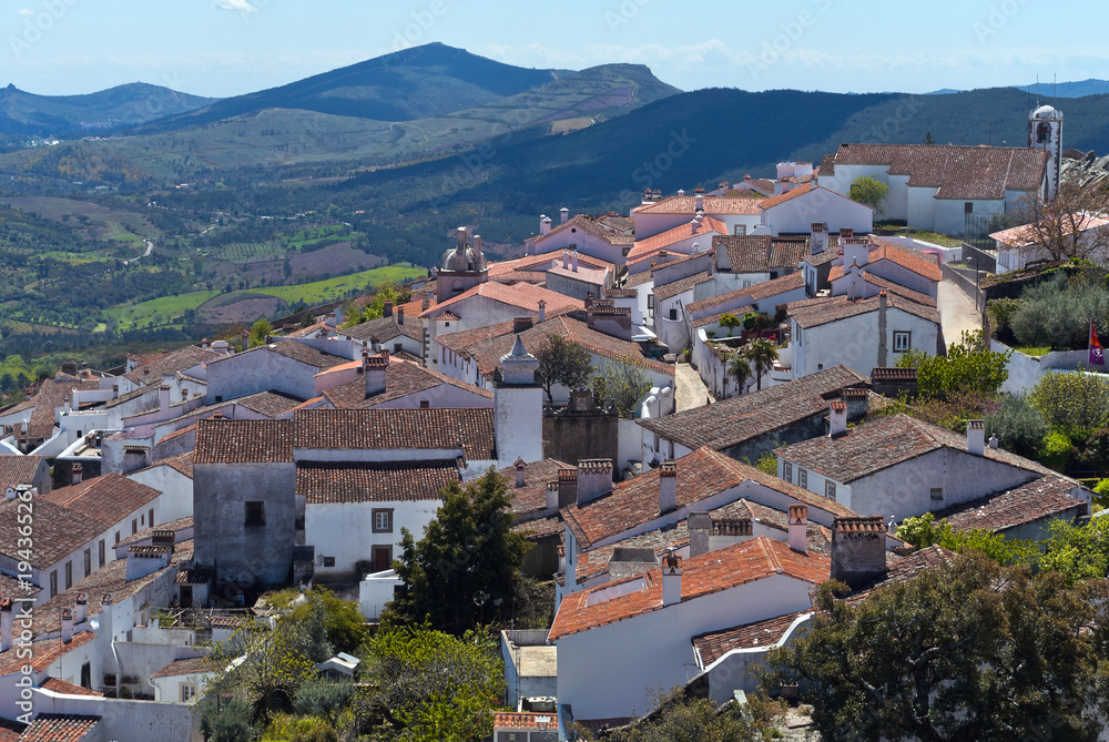 View on Morvao village in Portugal mountains