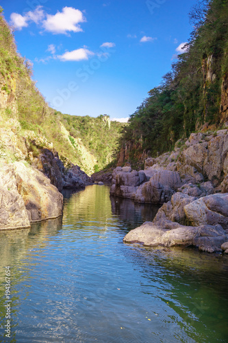 somoto canyon  Nicaragua  river in the middle of the canyon