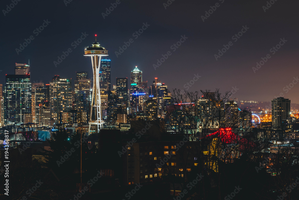 Seattle at night