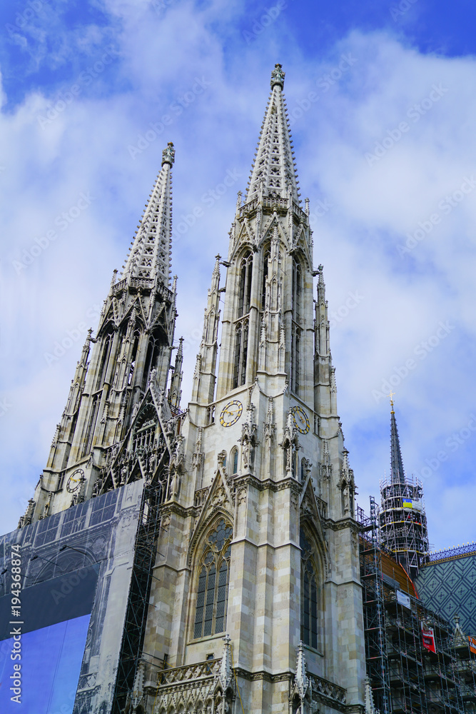 Fototapeta premium Votivkirche.Neo Gothic church and museum in Vienna, Austria.