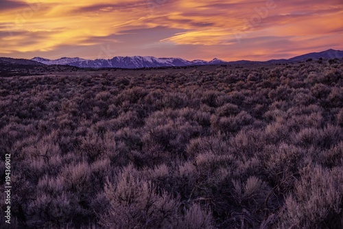 Sunset over eastern Nevada. 
