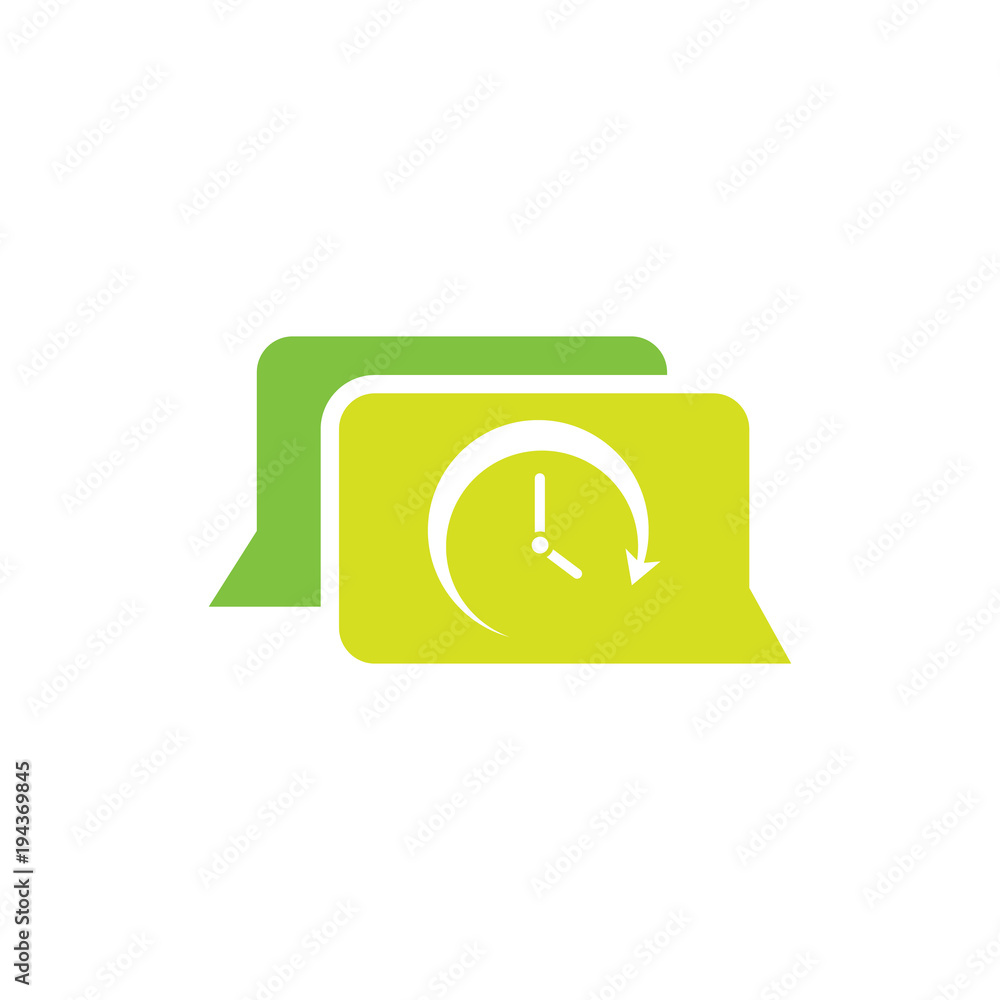 Time Chat Logo Icon Design