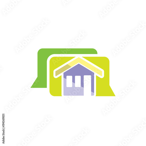 House Chat Logo Icon Design