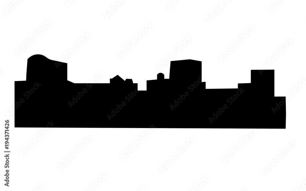 charleston skyline silhouette on white background