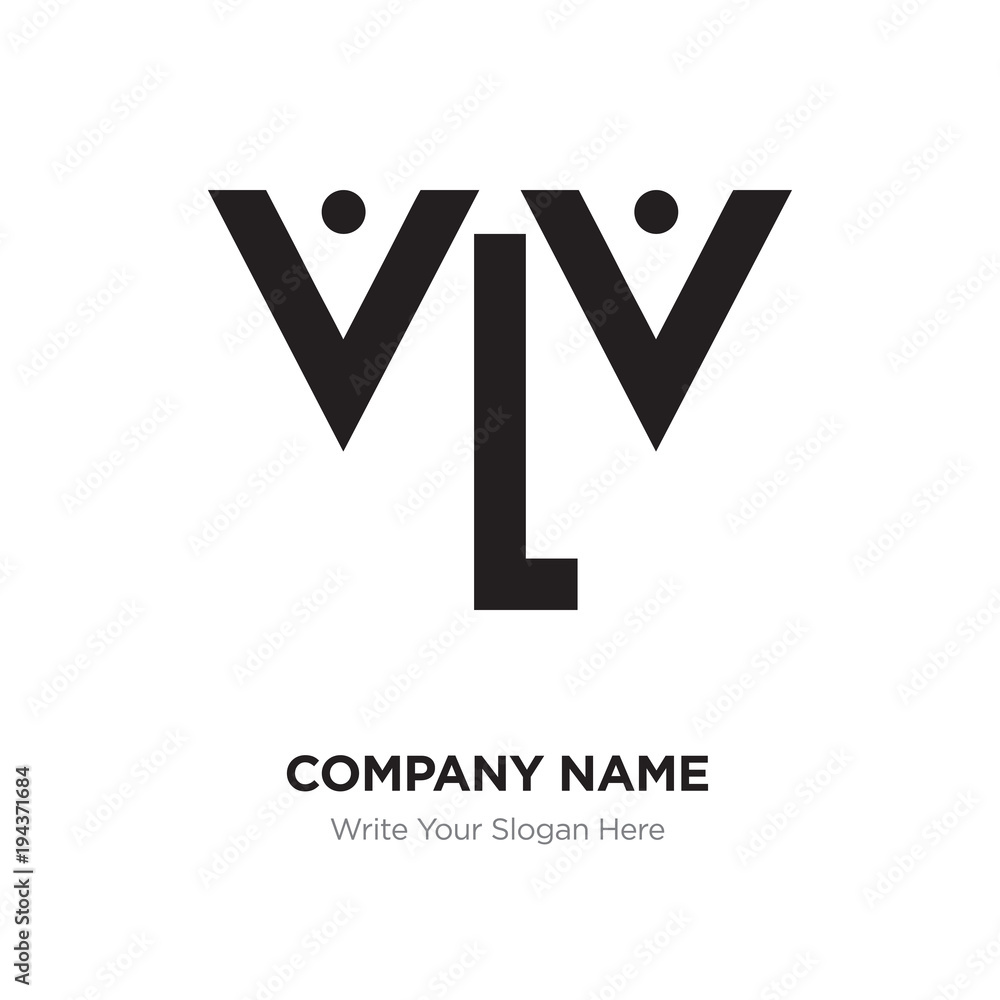 Initial Logo Letter Vl Company Name Stock Vector (Royalty Free) 1073464400