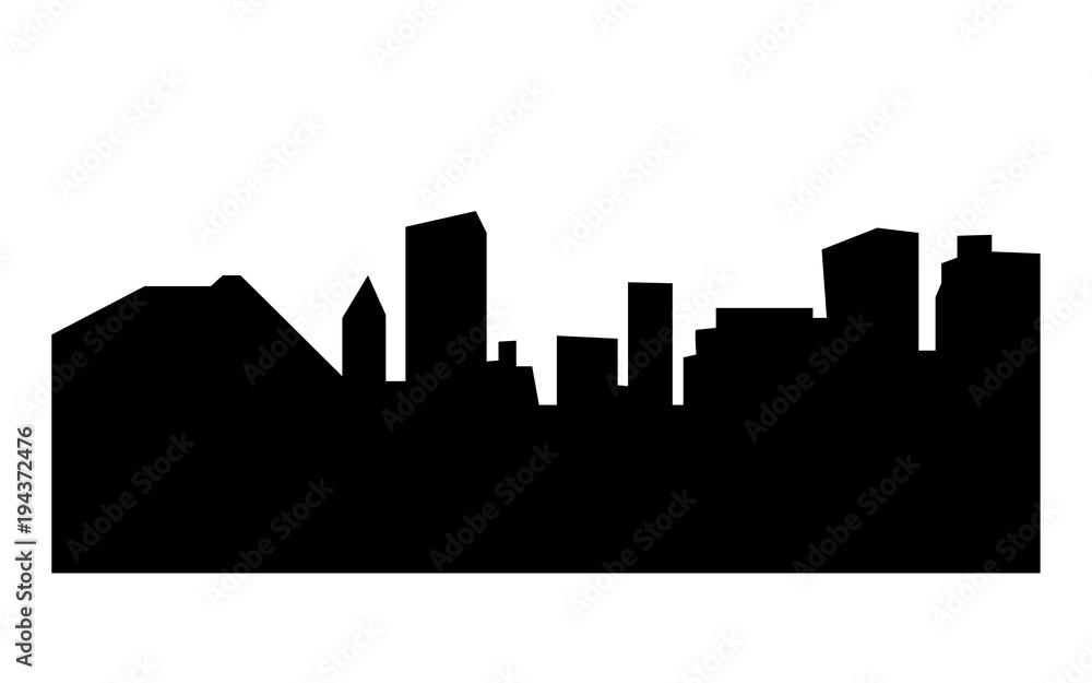 pittsburgh skyline silhouette on white background