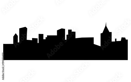 pittsburgh skyline silhouette on white background