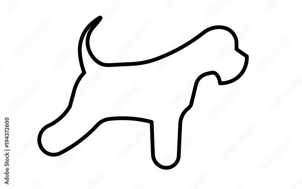 miniature schnauzer silhouette outline on white background miniature schnauzer silhouette outline on white background