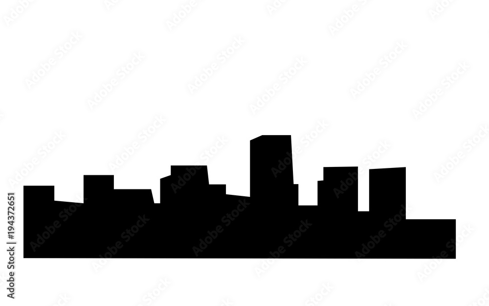 richmond skyline silhouette on white background
