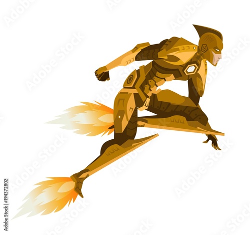 flying rocket armored superhero