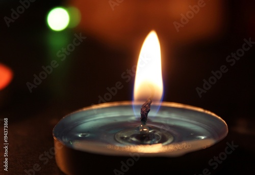 wax candle at night