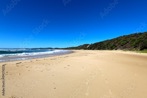 A perfect sunny day at Minnie Water Beach in Yuraygir National Park on the mid north coast of NSW in Australia.