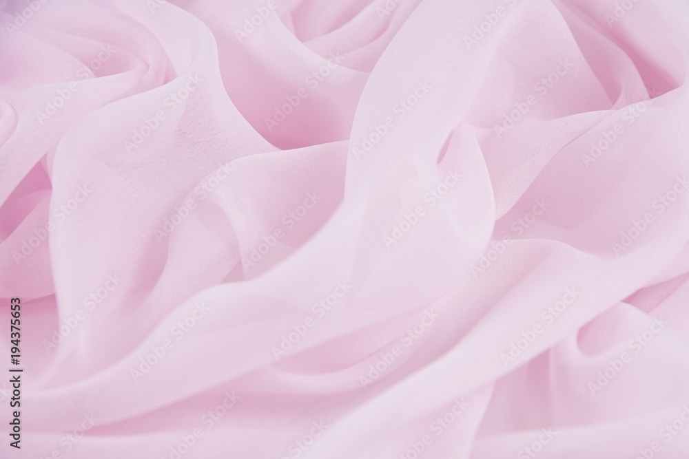Fototapeta premium Texture chiffon fabric pink color for backgrounds 