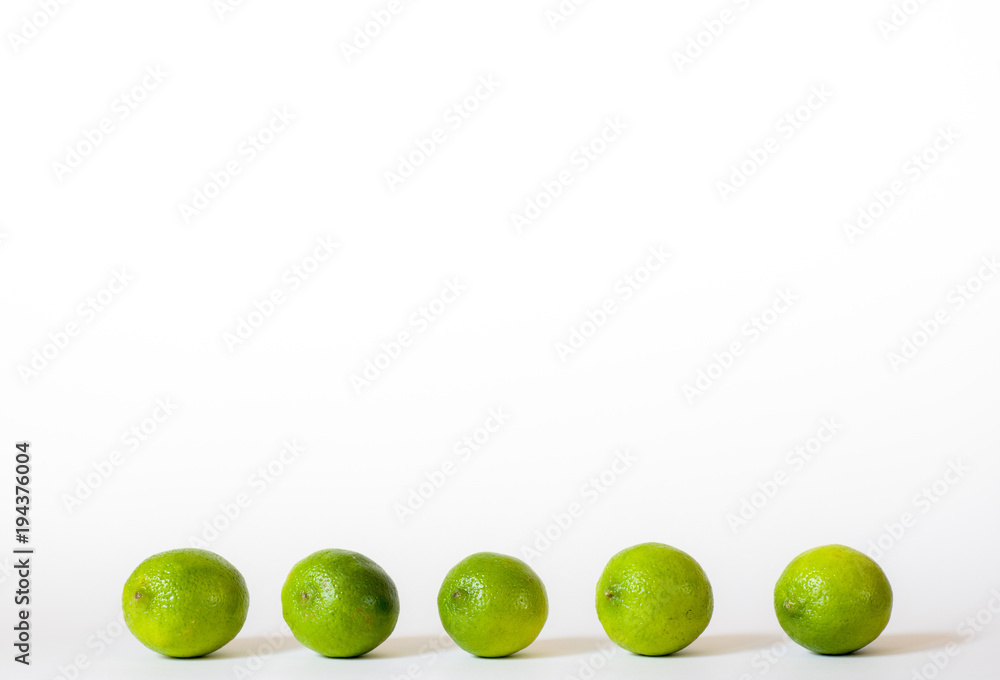 Five limes in a row Five limes in a row