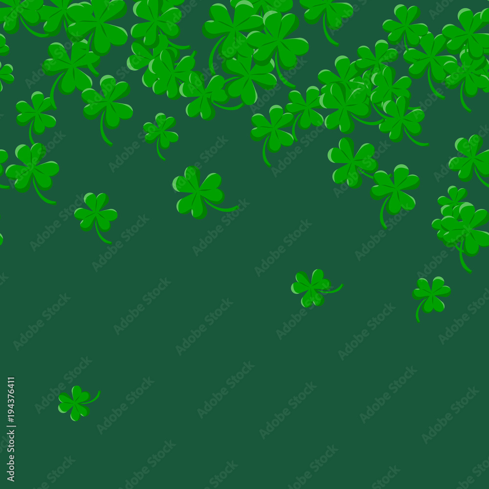 Green Clover Abstract Seamless Background for St Patricks Day.