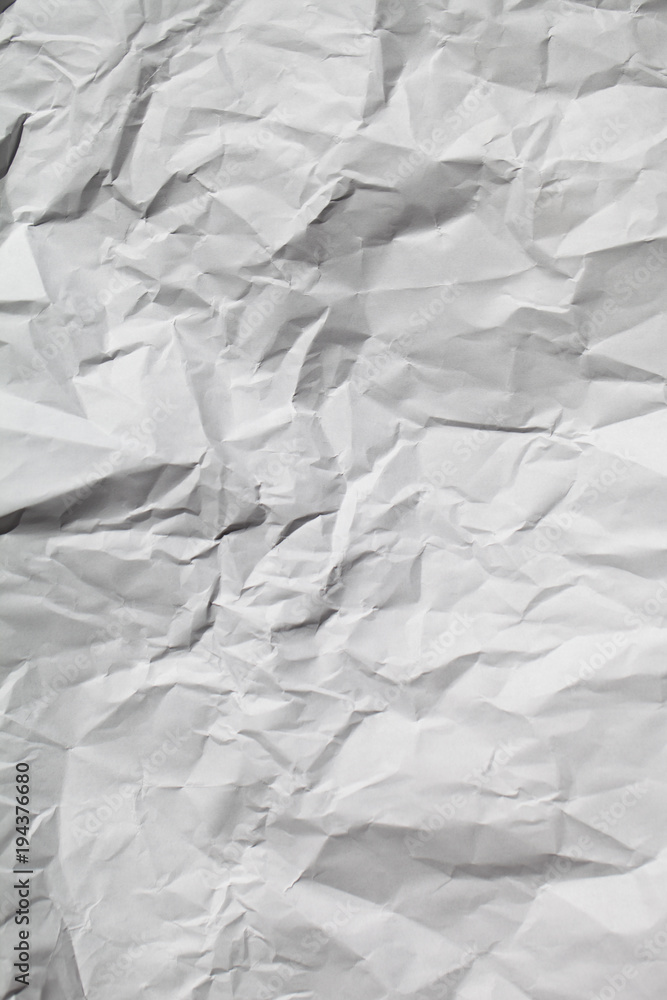 Obraz premium white crumpled paper texture background