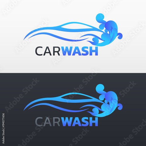 car wash service logo vector design