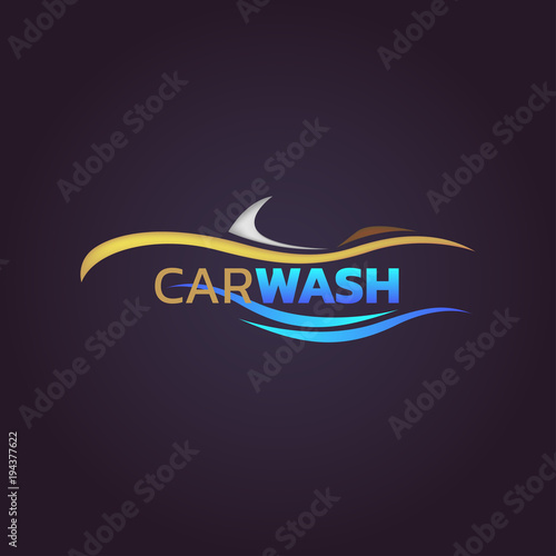 car wash service logo vector design