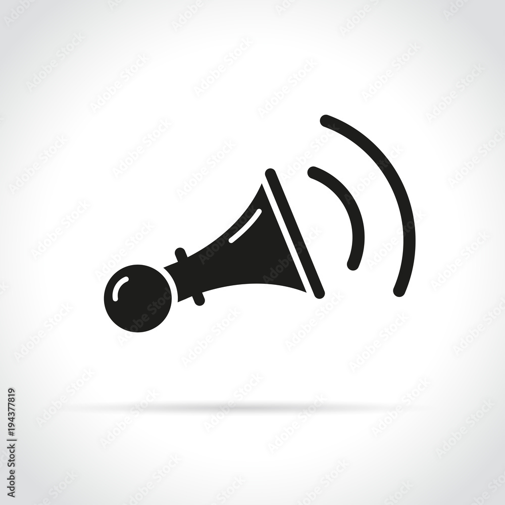 horn icon on white background horn icon on white background