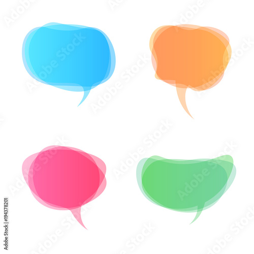 Speech bubbles icon. Dialog box info. Abstract infographic