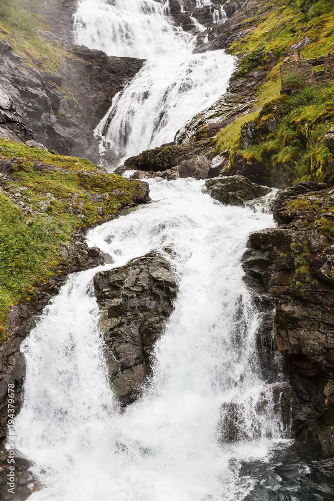 Naklejka premium Waterfall in Norway