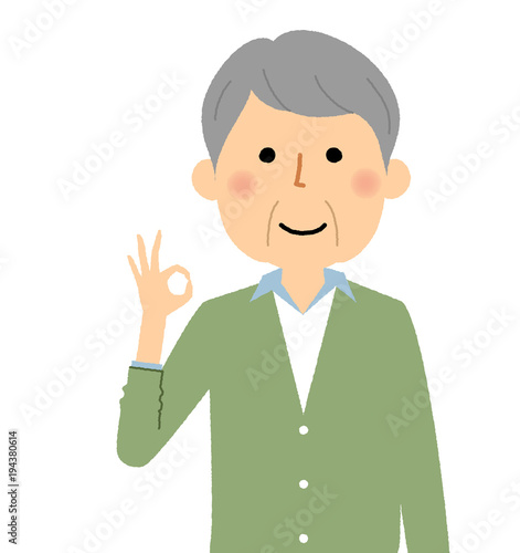 シニア男性　おじいちゃん　OK