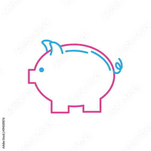 line nice pig design to save money