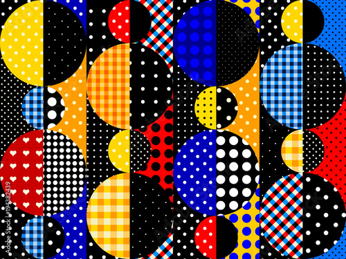 Seamless background. Geometric abstract pattern in a patchwork style.