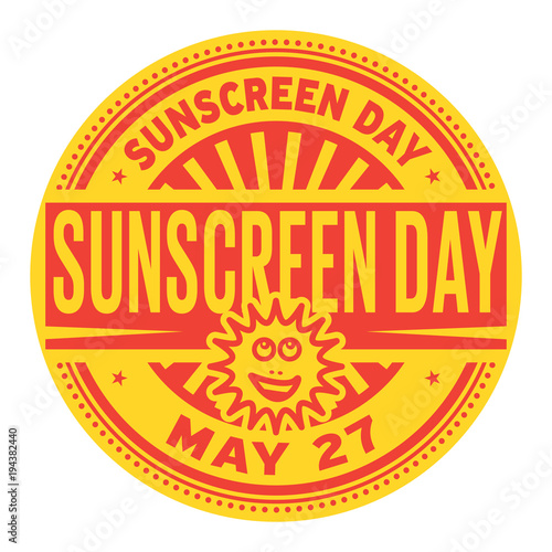 Sun Screen Day stamp