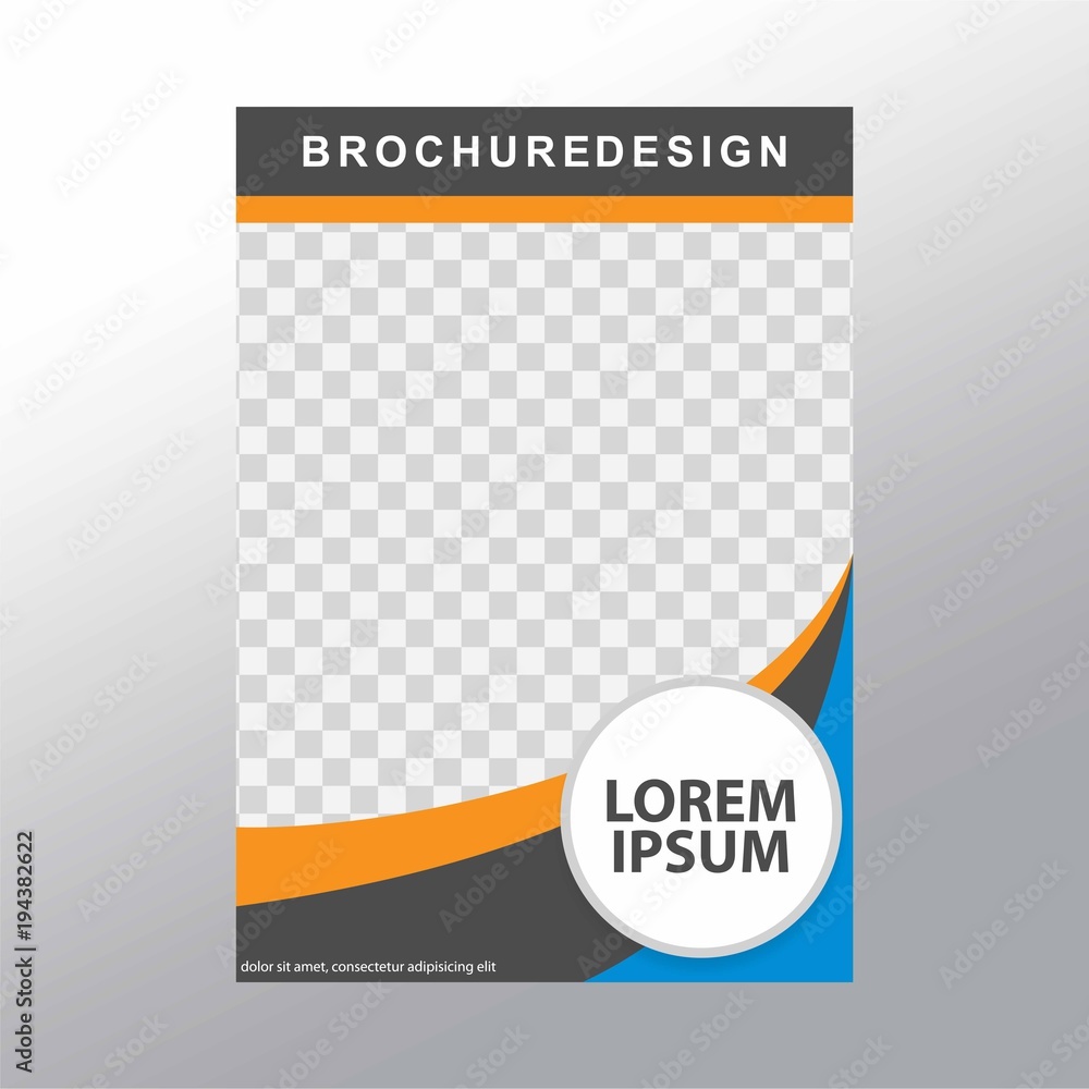 Vector flyer template design. For business brochure
