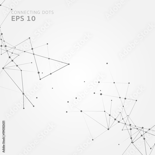 Abstract connecting dots and lines, Polygonal background, technology design, vector illustrator