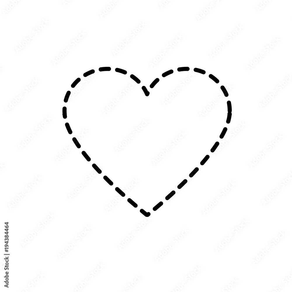 dotted shape heart love and romance symbol design Stock Vector | Adobe ...
