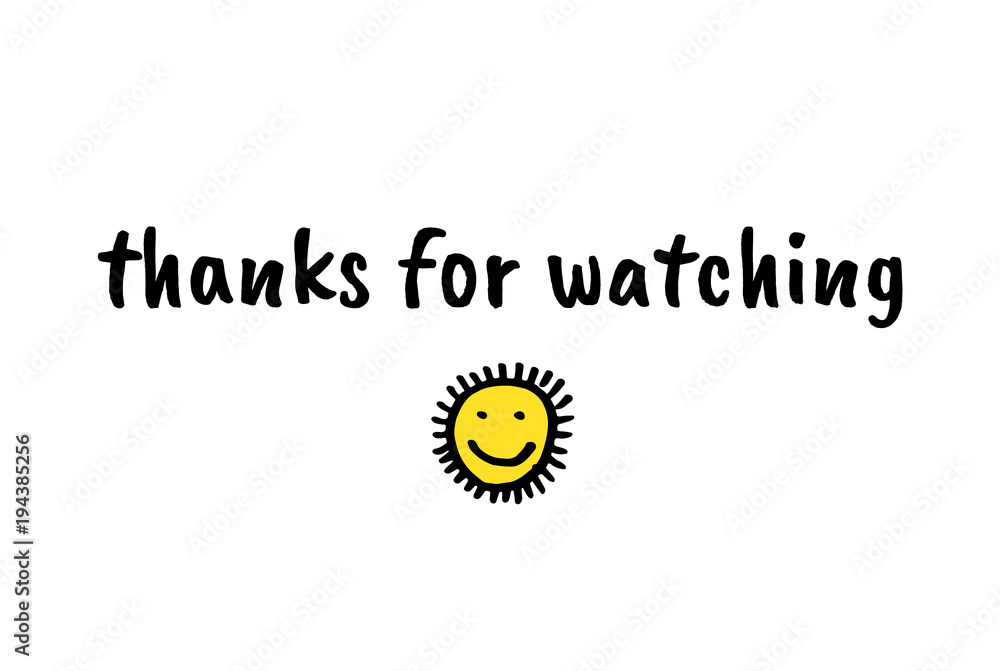 Vector illustration. Thanks for watching cover, banner template Vector illustration. Thanks for watching cover, banner template