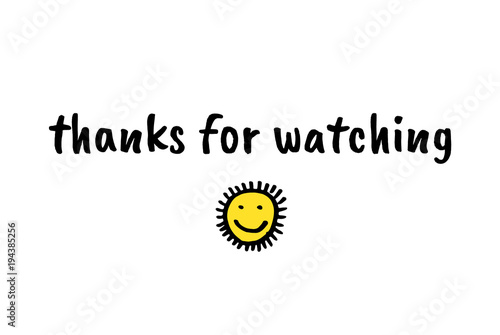 Vector illustration. Thanks for watching cover, banner template