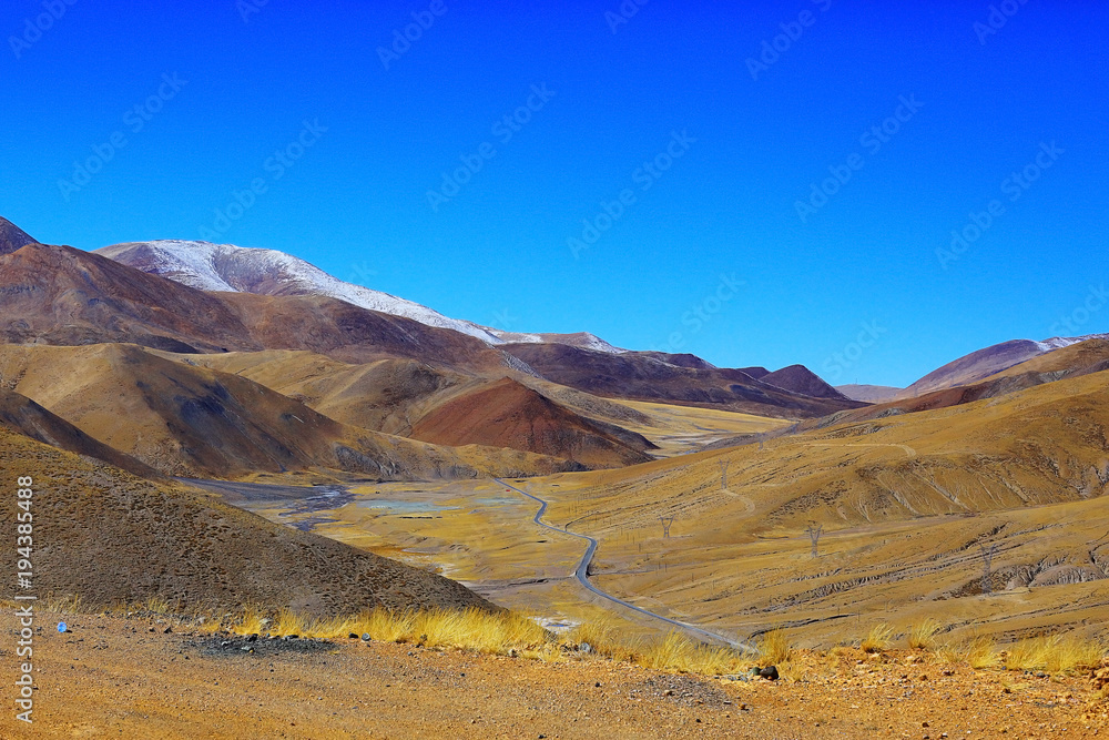 high mountain pass in Tibet mountain landscape high mountain pass in Tibet mountain landscape