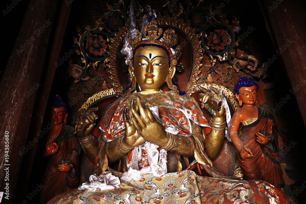 in a Buddhist monastery in Tibet