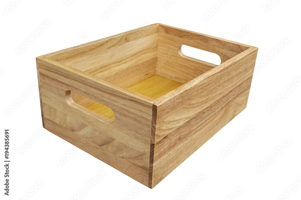 wooden box isolated wooden box isolated