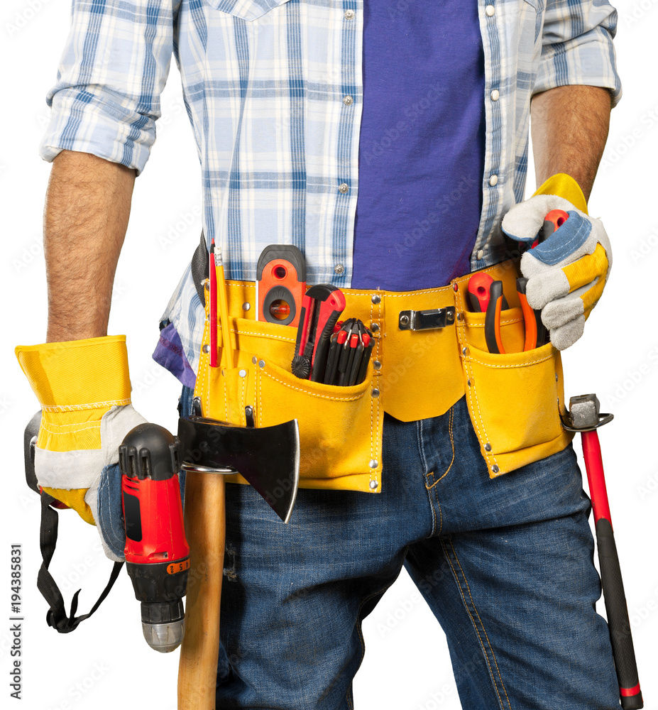 Construction worker isolated on white Construction worker isolated on white