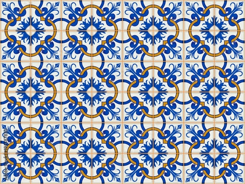 Fototapeta Naklejka Na Ścianę i Meble -  Fashionable pattern in the Arab style, seamless background, arabesque vector.