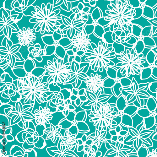 Floral seamless pattern background spring vector illustration