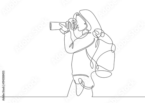 continuous line drawing photographer